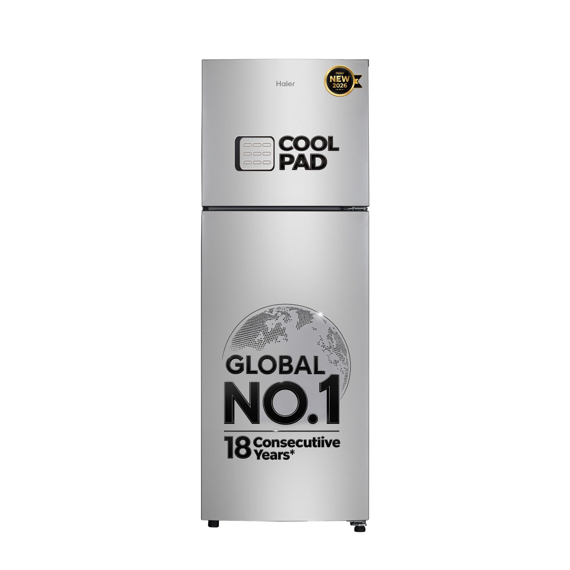 Haier 240L 1 Star Frost Free Top Mount Double Door Refrigerator|Cool Pad|200% Faster Ice Making in 49 Minutes (HEF-251EGSA-P, Moon Silver)-picture-35