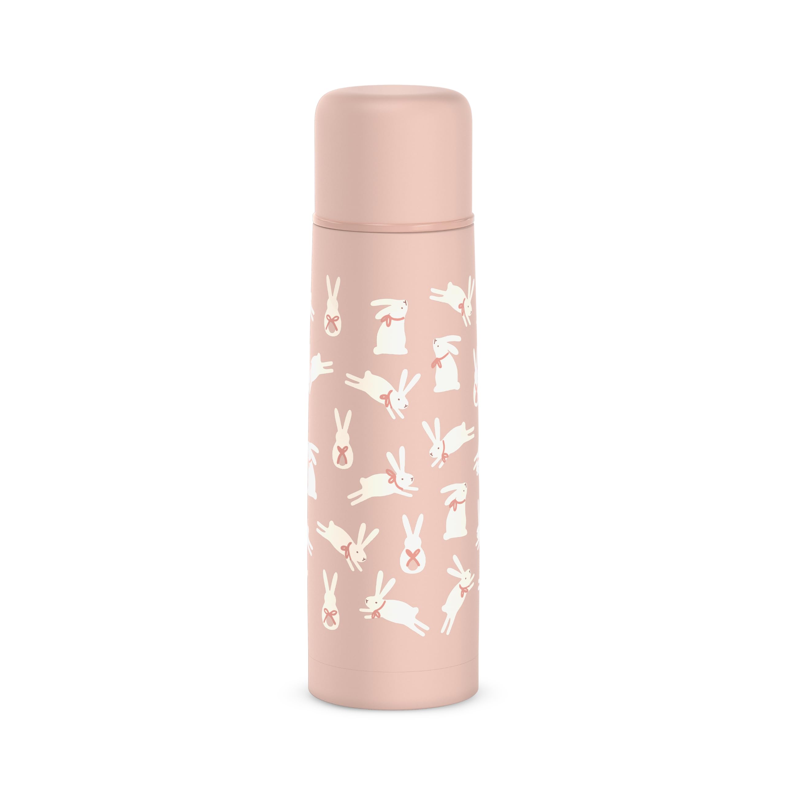Suavinex - Liquid Thermos for Baby, Stainless Steel, Airtight Closure, Hot and Cold Drinks, 500 ml Pink