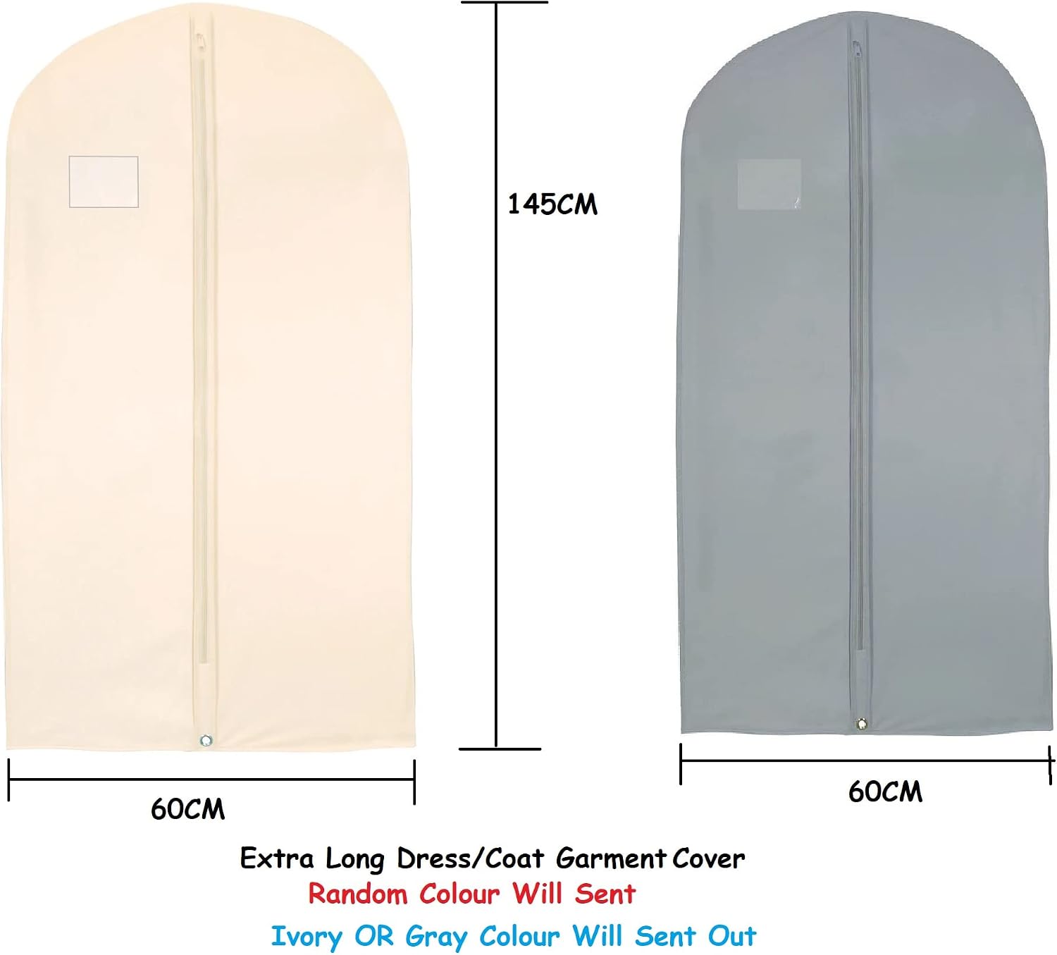 Dress Cover Garment Bag Full Length Breathable Zip Up Hanging Garment Clothes Covers Dustproof Moth Proof Damp-proof Dresses Storage Bag for Wardrobe Storage & Travel - Image 4