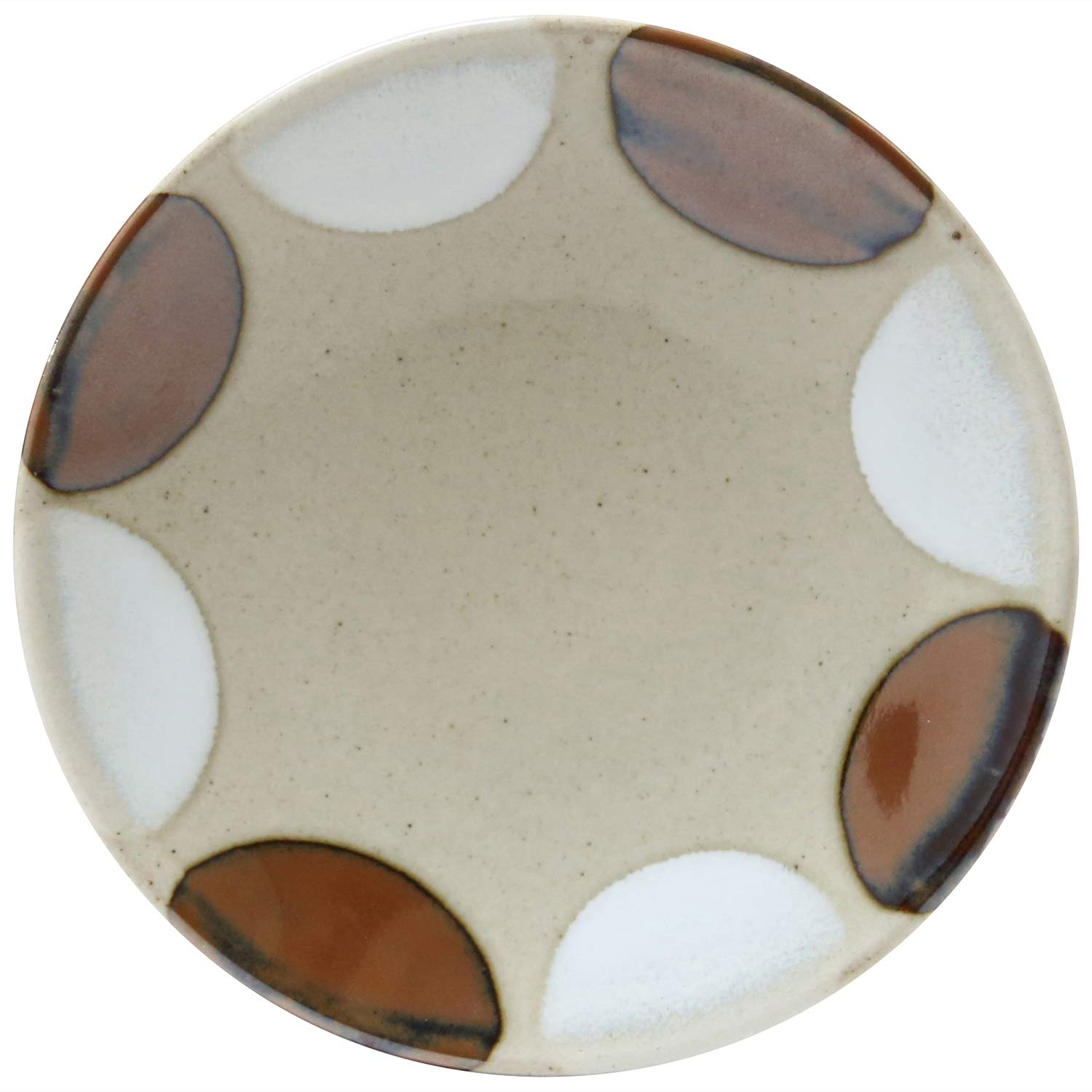 Amazon.co.jp: 益子焼 「 Nisai 」 プレート 皿 157 糠柿二彩TN-23