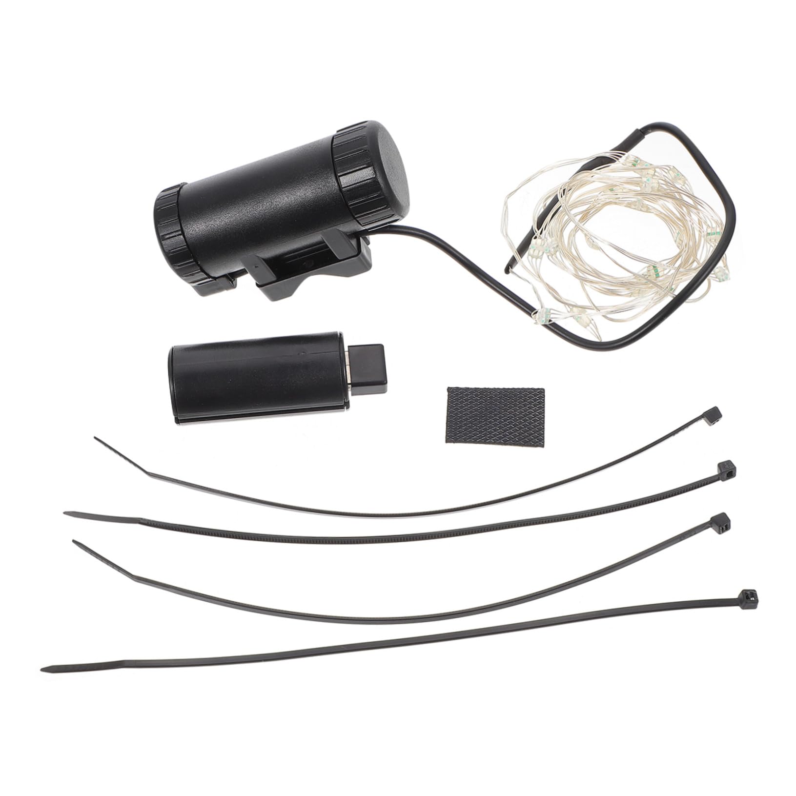 ibasenice 1set Luce per Bicicletta Riflessivo Ricaricabile Guidato Parlato Posteriore Leggero Davanti Luce dei Raggi della Ruota Lampada a Raggi Luce Filo Bici Impermeabili ABS Nero