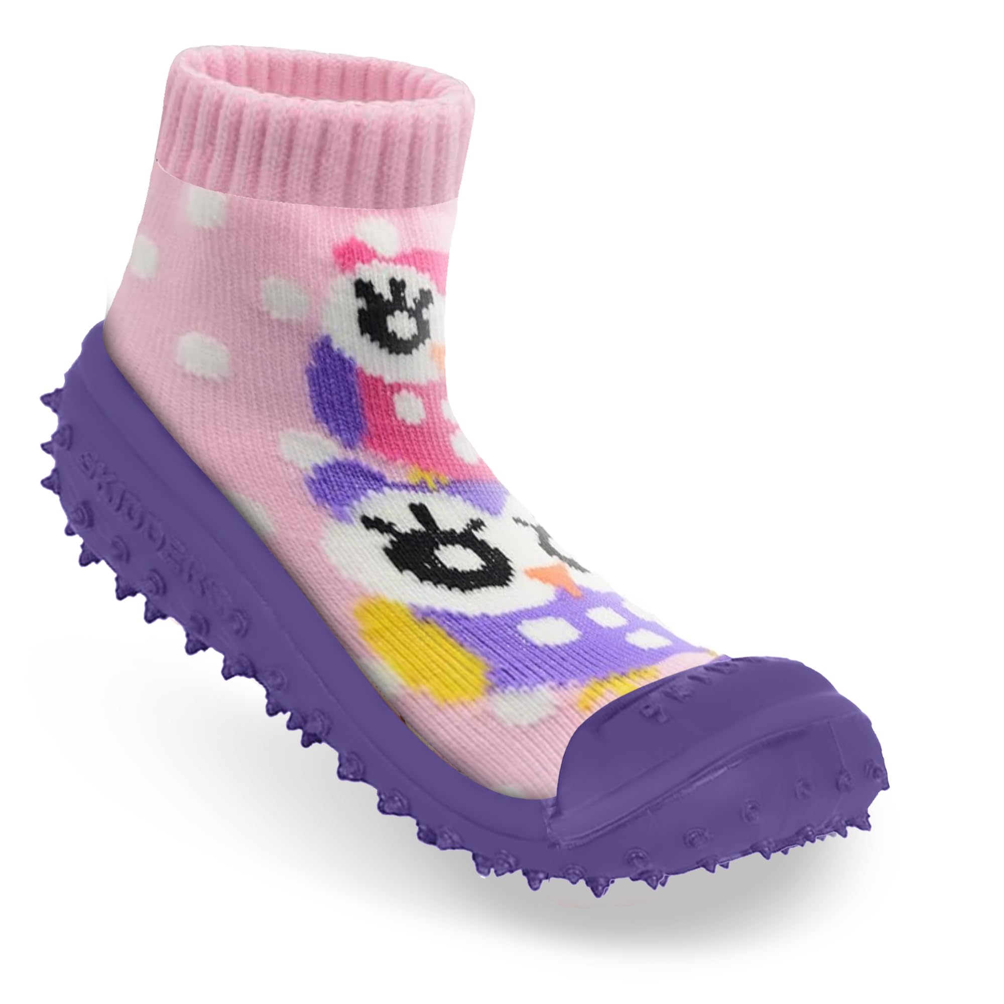 Baby Girls Slippers - Baby First Walking Non Skid Slipper Socks - Premium & Comfortable Toddler House Slippers, Kids Essentials - Owl - 24 Months Infant