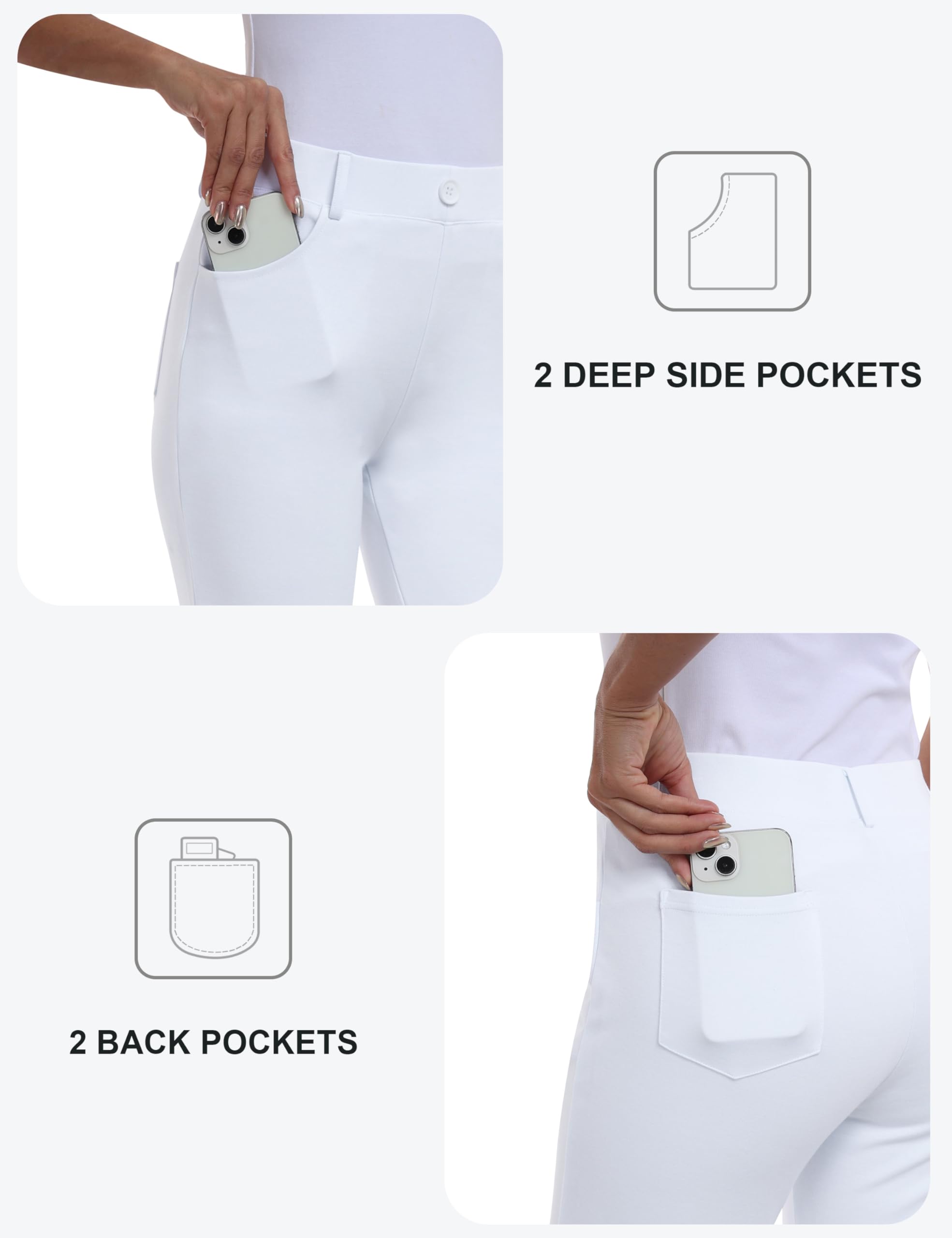 Damen Golfhosen Capri Business Hose Elegante Golf Hosen Atmungsaktiv Yoga Büro Anzughosen Elastisches Band Freizeithose Schwarz