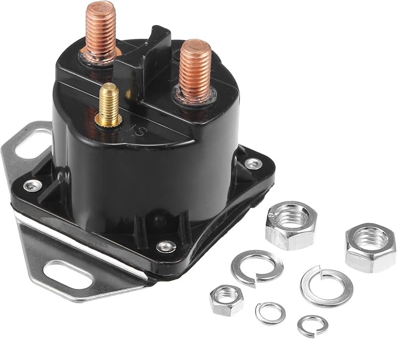 X AUTOHAUX Starter Solenoid Switch Relay Intermittent Duty 12 Volt DC Contactor Solenoid Control Relay Switch 4 Terminals for Ford F-150 1985-2003