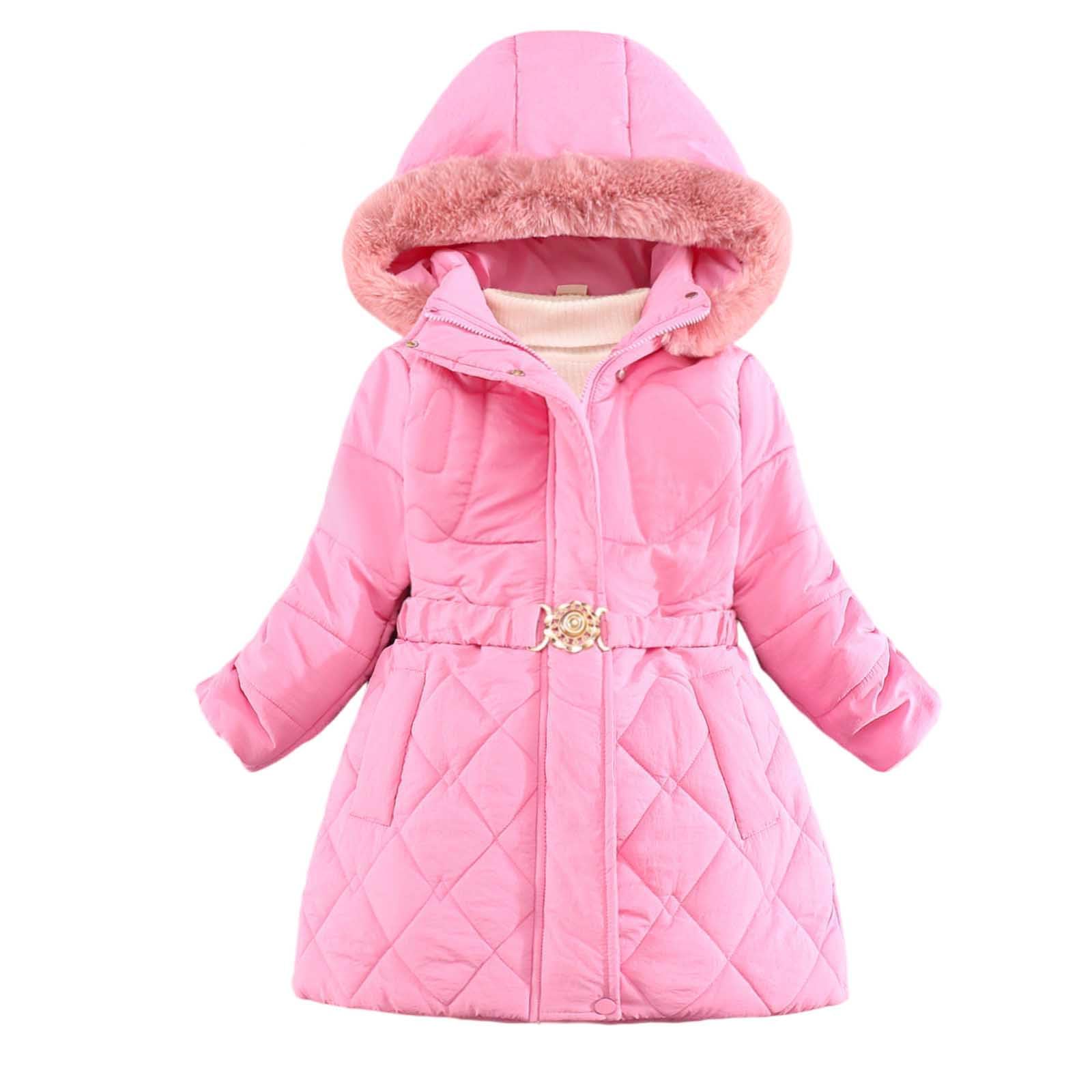 Abrigo de invierno para niños y niñas pequeños, chaqueta con capucha, forro polar grueso, resistente al viento, con cremallera, ropa de abrigo cálida