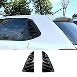 Mrregqic Auto Accessories for Volkswagen VW Polo 6R 6C 2010-2017 Rear Side Window Louver Cover Trim (Piano Black) ABS 2PCS