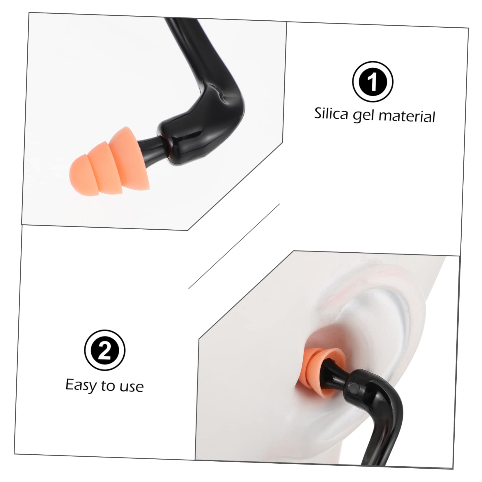 MAGICLULU 20 Stk Ohrstöpsel Gehörschutz-ohrhörer Wiederverwendbare Gehörschutzstöpsel Schützende Gehörschutzstöpsel Ohrpiercing-set Schießendes Ohr Arbeitsohrhörer Schlaf-ohrhörer Kieselgel