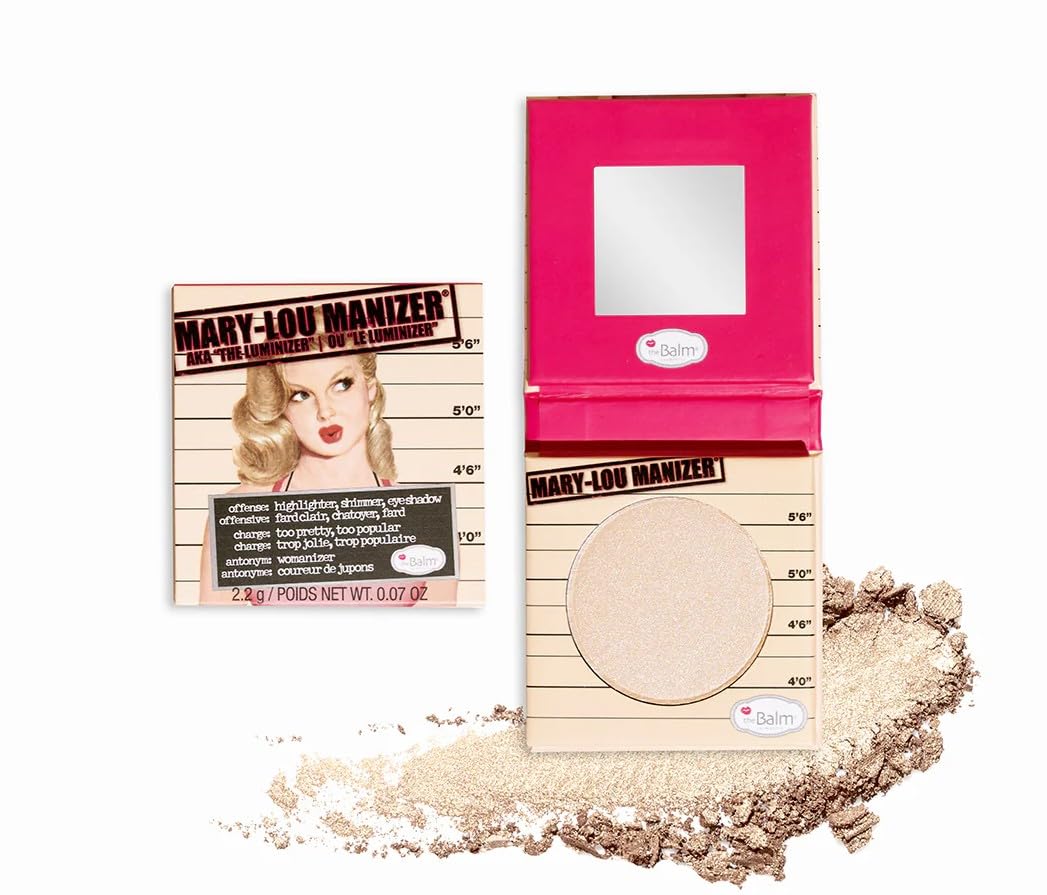 theBalm Mary-Lou Manizer Honey-Hued Luminizer, Highlighter, Shadow & Shimmer, Subtle Glow