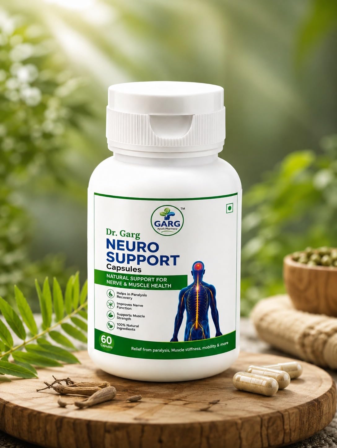 DR.GARG Anti Paralysis Support Herbal Capsules — Amazon image 2
