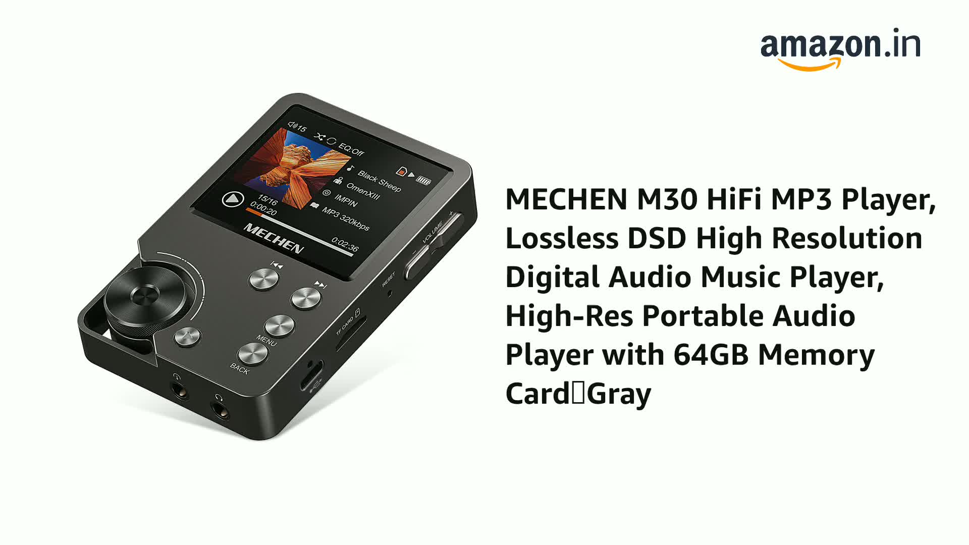 MECHEN M30 HiFi MP3 Player, Lossless DSD High Resolution Digital