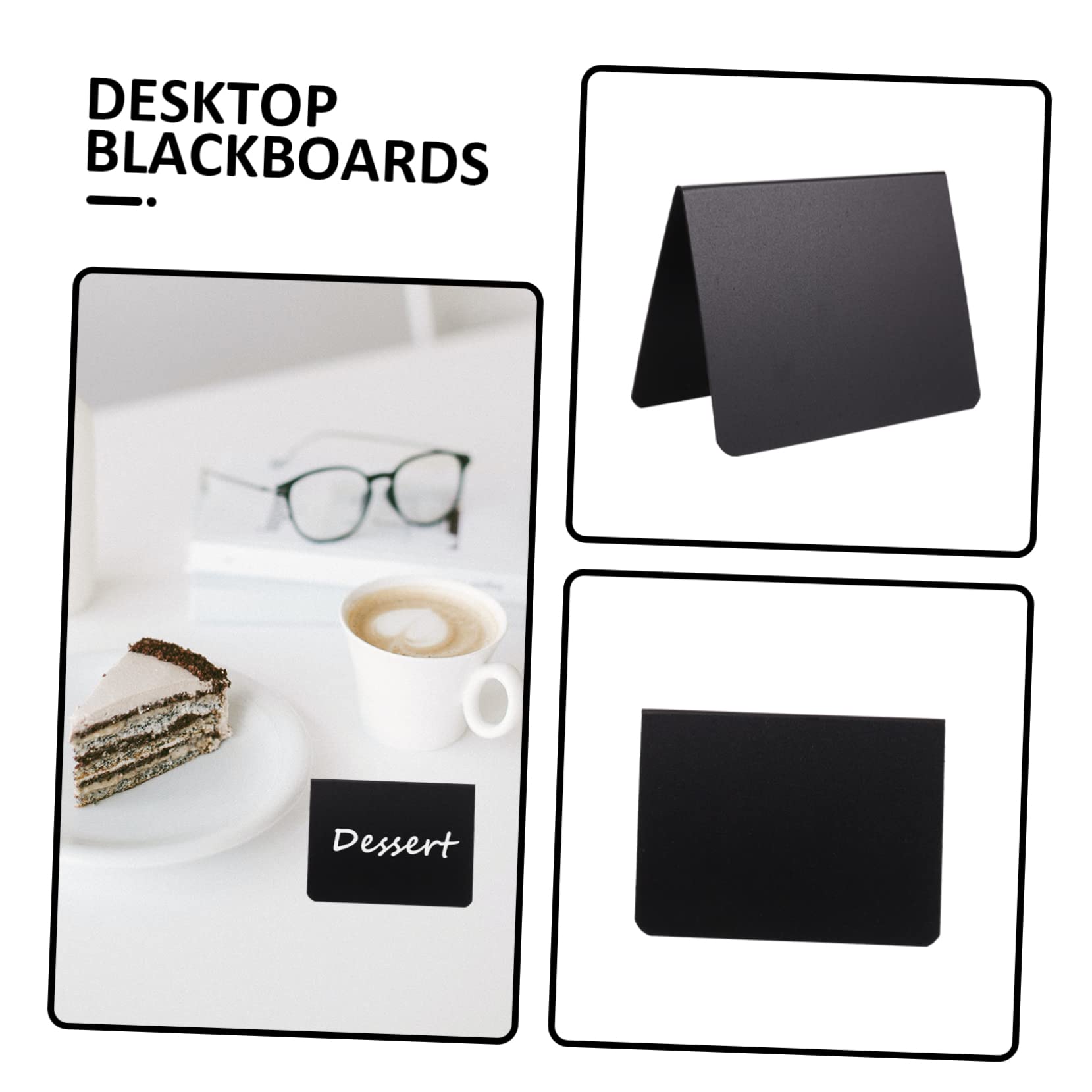 STOBOK 24stücke Mini-schwarze Tafeln Doppelseitige Preisboards Für Restaurant Wiederbeschreibbare Tischdekoration Für Preisschilder Und Botschaften