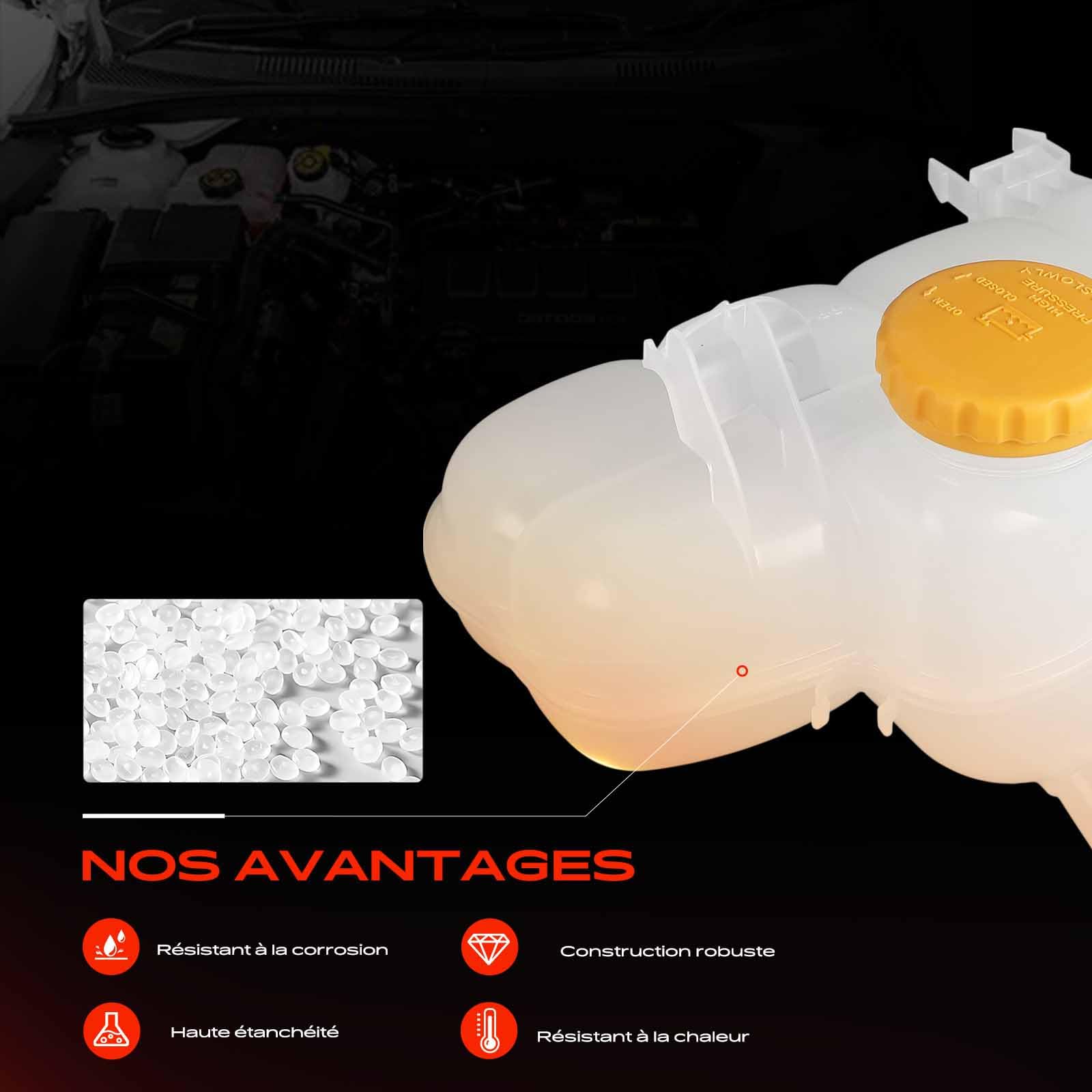 Frankberg Vase d'expansion du liquide de refroidissement, réservoir de | Compatible avec: Meriva X03