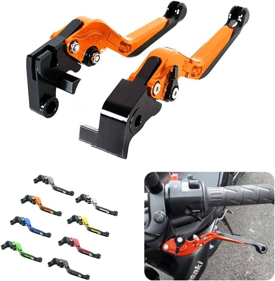 For F800GS/Adventure 2008-2018 For F700GS 2013-2017 Motorcycle Accessories NC Adjustable Foldable Extendable Motorbike Brakes Clutch Levers (Orange)