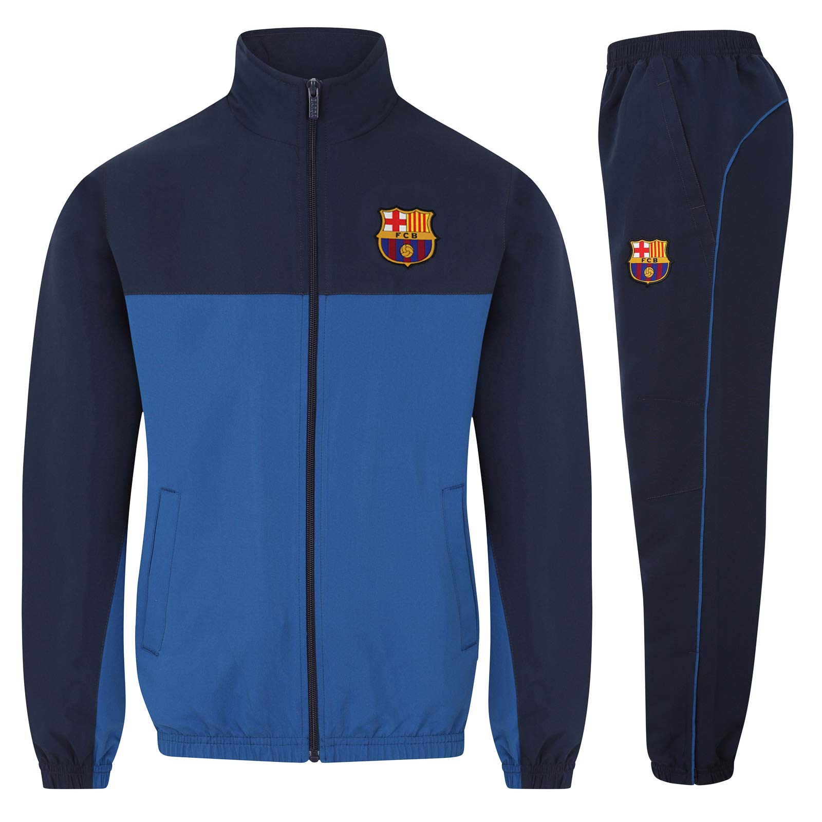 Fc Barcelona Boys Navy Official Football Gift Tracksuit Set Blue 6-7 Years Sb