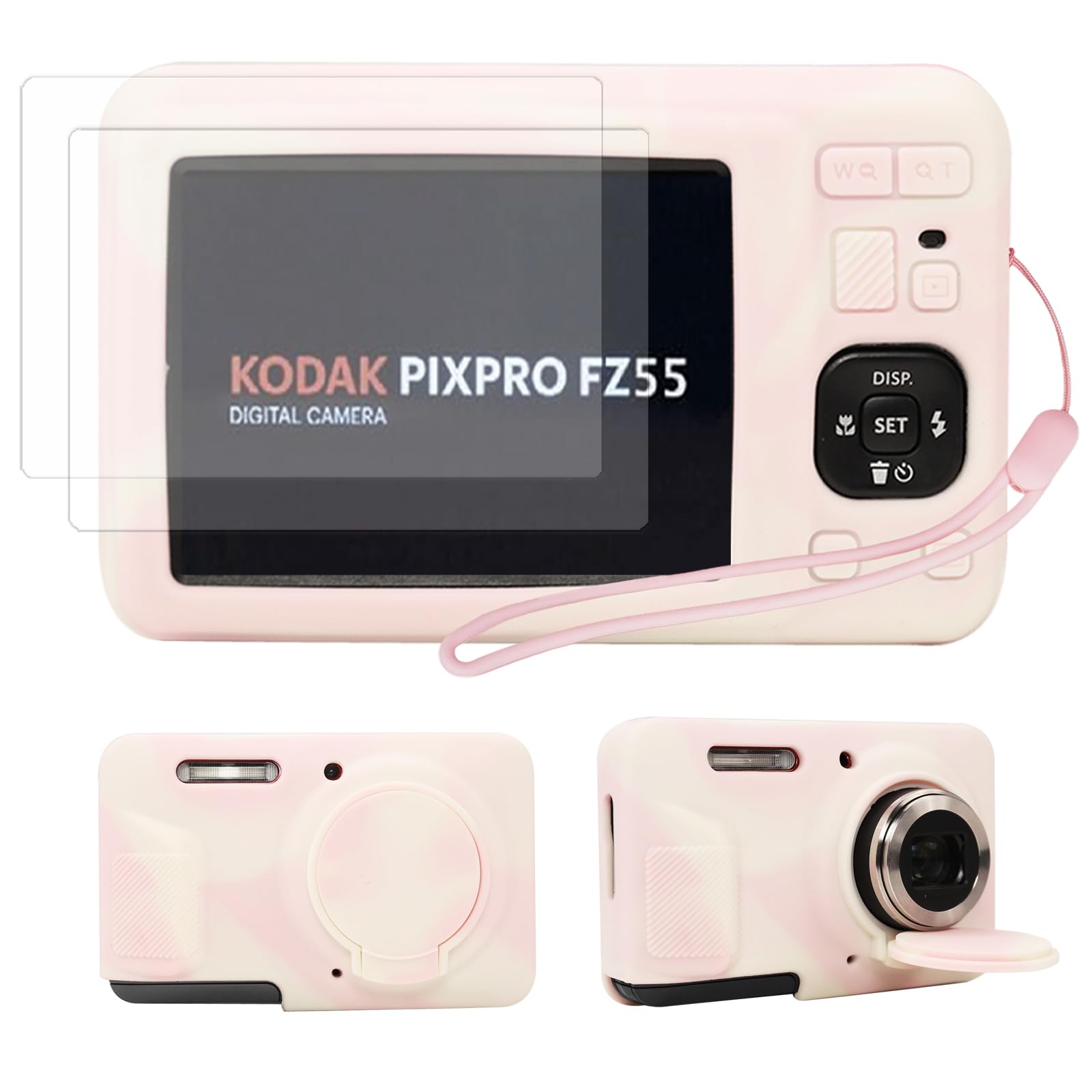 Amazon.co.jp: Kodak Pixpro FZ55用カメラケース、ピンクシリコン保護