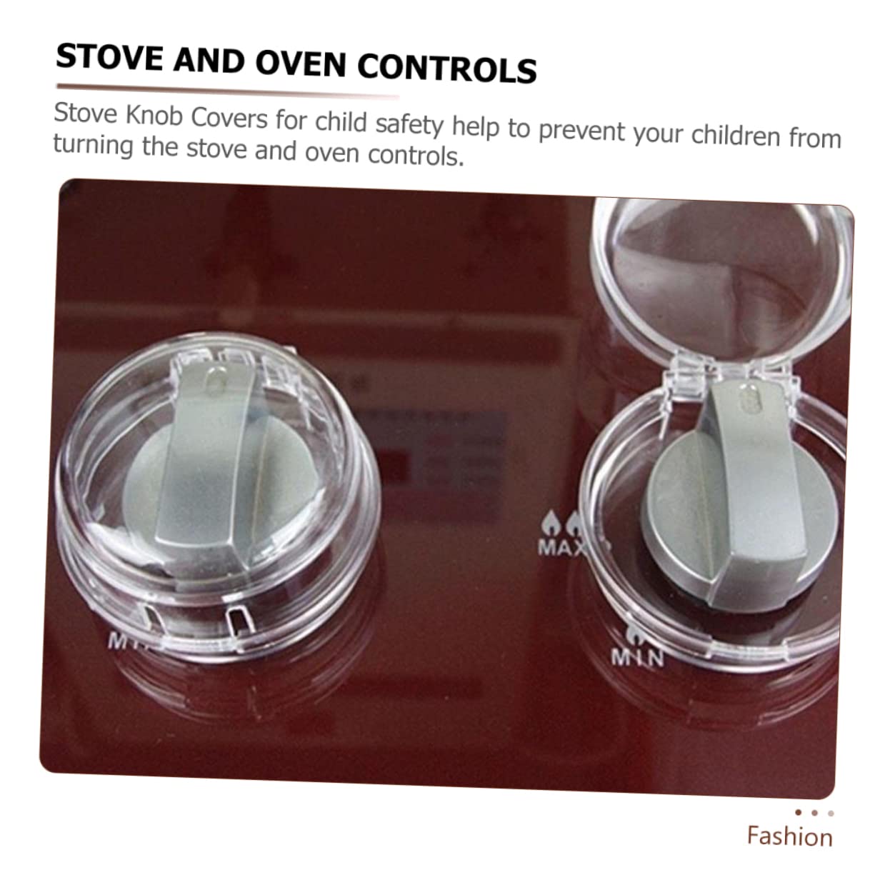 GARVALON 12pcs Stove Knob Guards Boy Girl Safety Gas Stove Top Covers Locks Kitchen Safety Guards Knob Covers
