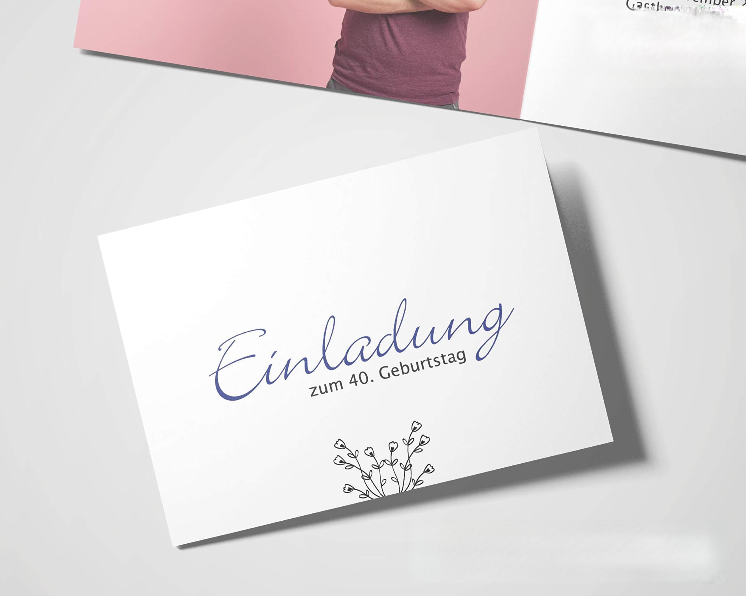 Cartes d'invitation d'anniversaire pour un anniversaire - Inscription en anglais « All years handmark », bleu, Lot de 50