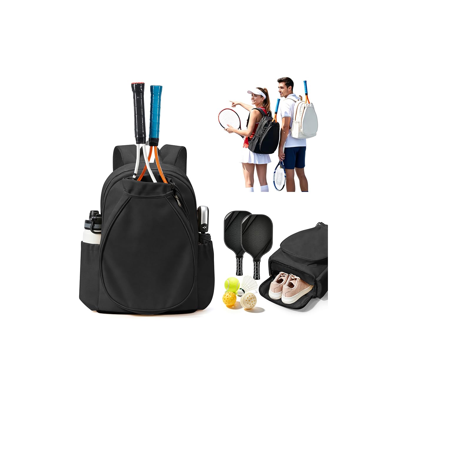 SZLX Tennis Backpack, Spacious Tennis Bag for Men and Women with Multiple Compartments for Tennis Rackets, Pickleball Rackets, Badminton Rackets, Squash Rackets and Balls — image 1