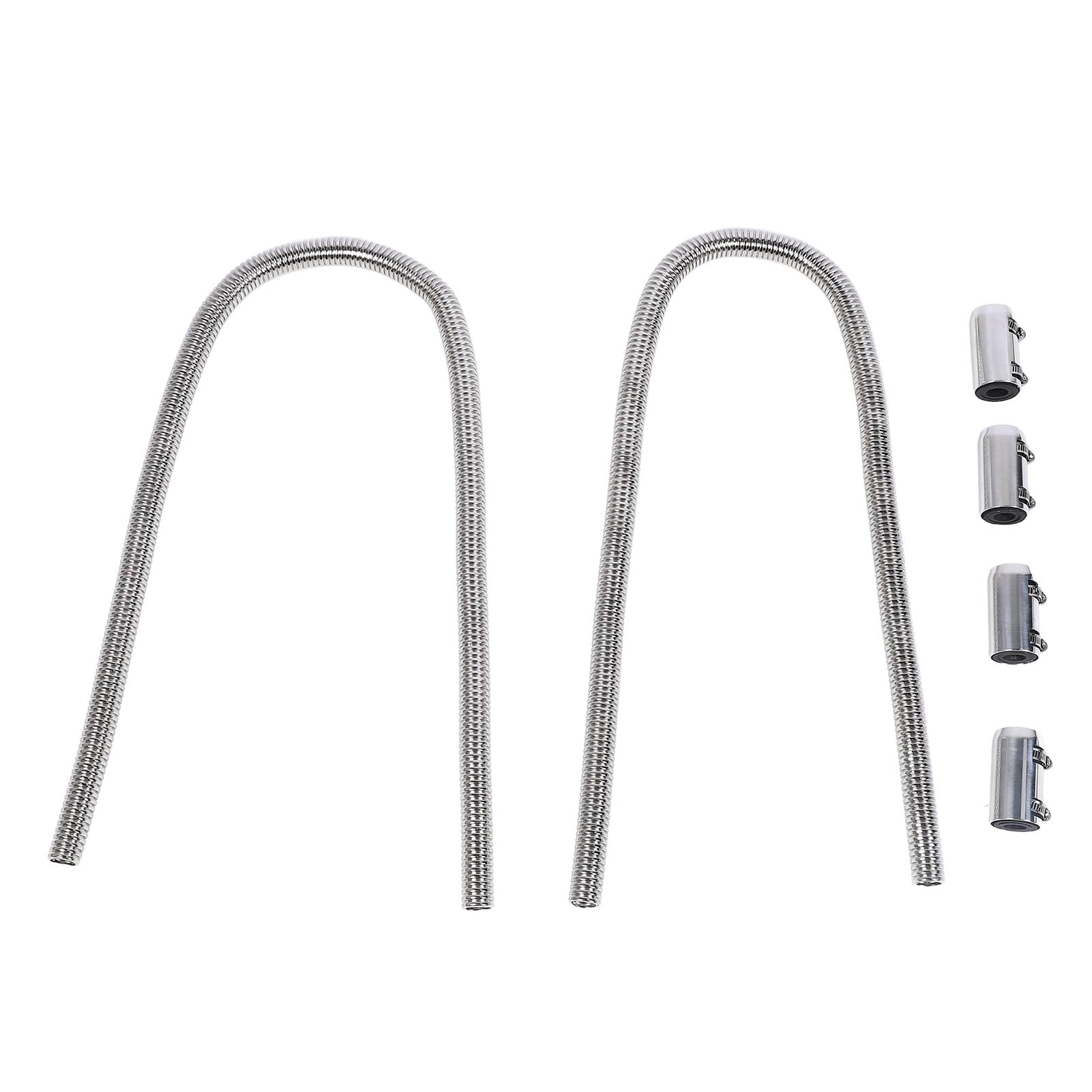Qqmora Kit Tubo Flessibile del Radiatore del Liquido di Raffreddamento Raffreddamento Efficiente Design Flessibile per Veicoli Universali Acciaio Inossidabile 44 Pollici (Argento)