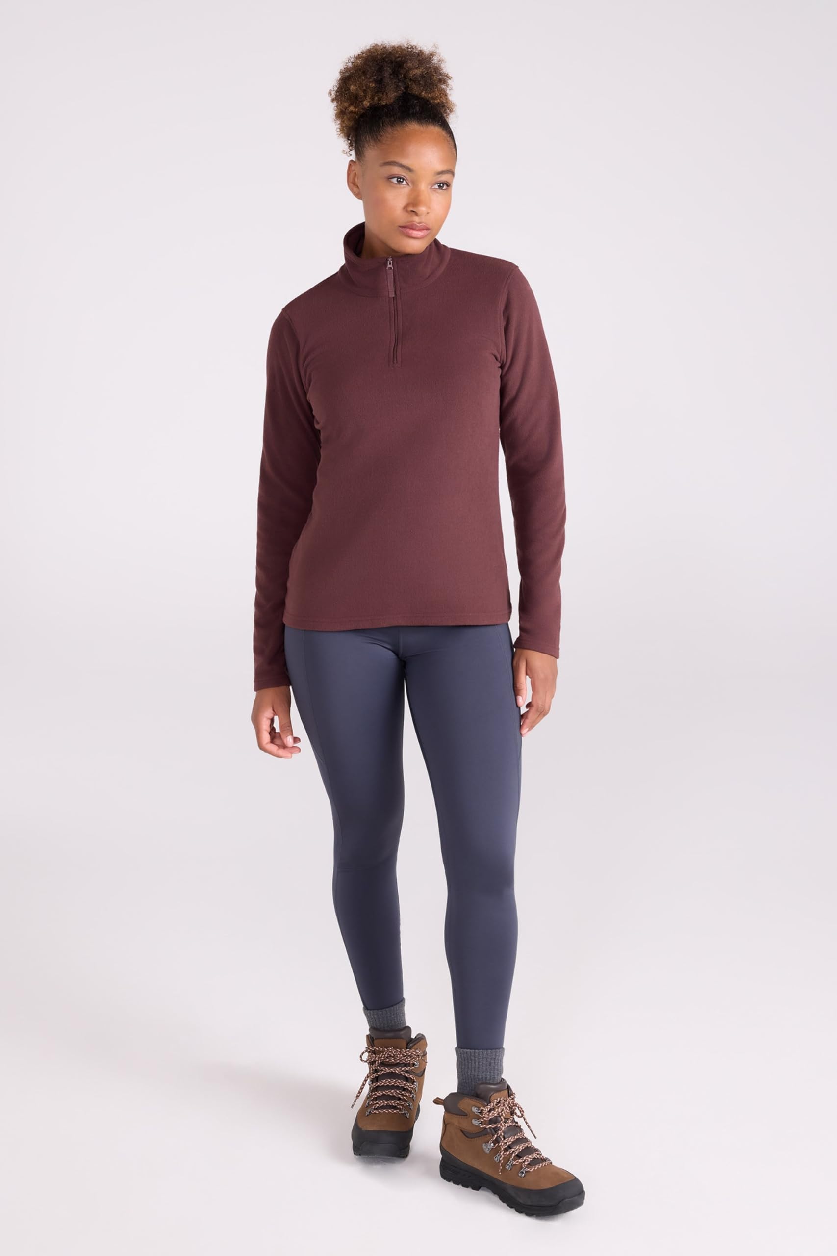Mountain Warehouse Camber Half Zip Women's Fleece - Lightweight, Warm & Cosy Half Zip Sweatshirt - Best for Spring Summer, Camping, Outdoors, Travelling & Hiking — view 9