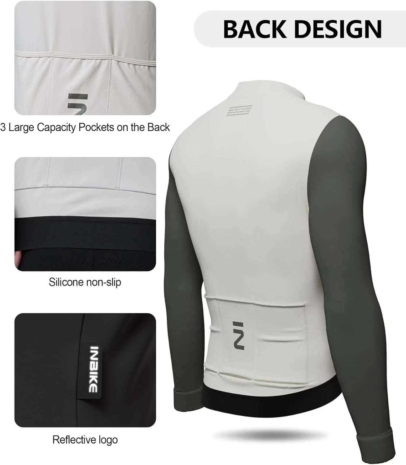 INBIKE Winter Cycling Jackets for Men Women Thermal Fleece Bike Jersey for Cold Weather Riding Windproof Bicycle Clothing - Image 5