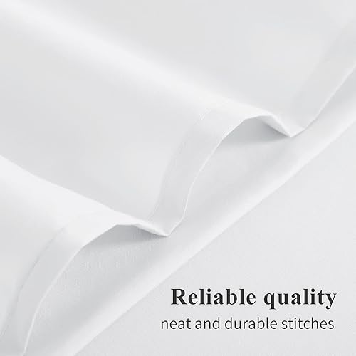 Vista 5 de Aisbo Juego de 2 fundas de almohada de tamaño King, paquete de 2 fundas de almohada blancas King con cierre de sobre, funda de almohada de Negro