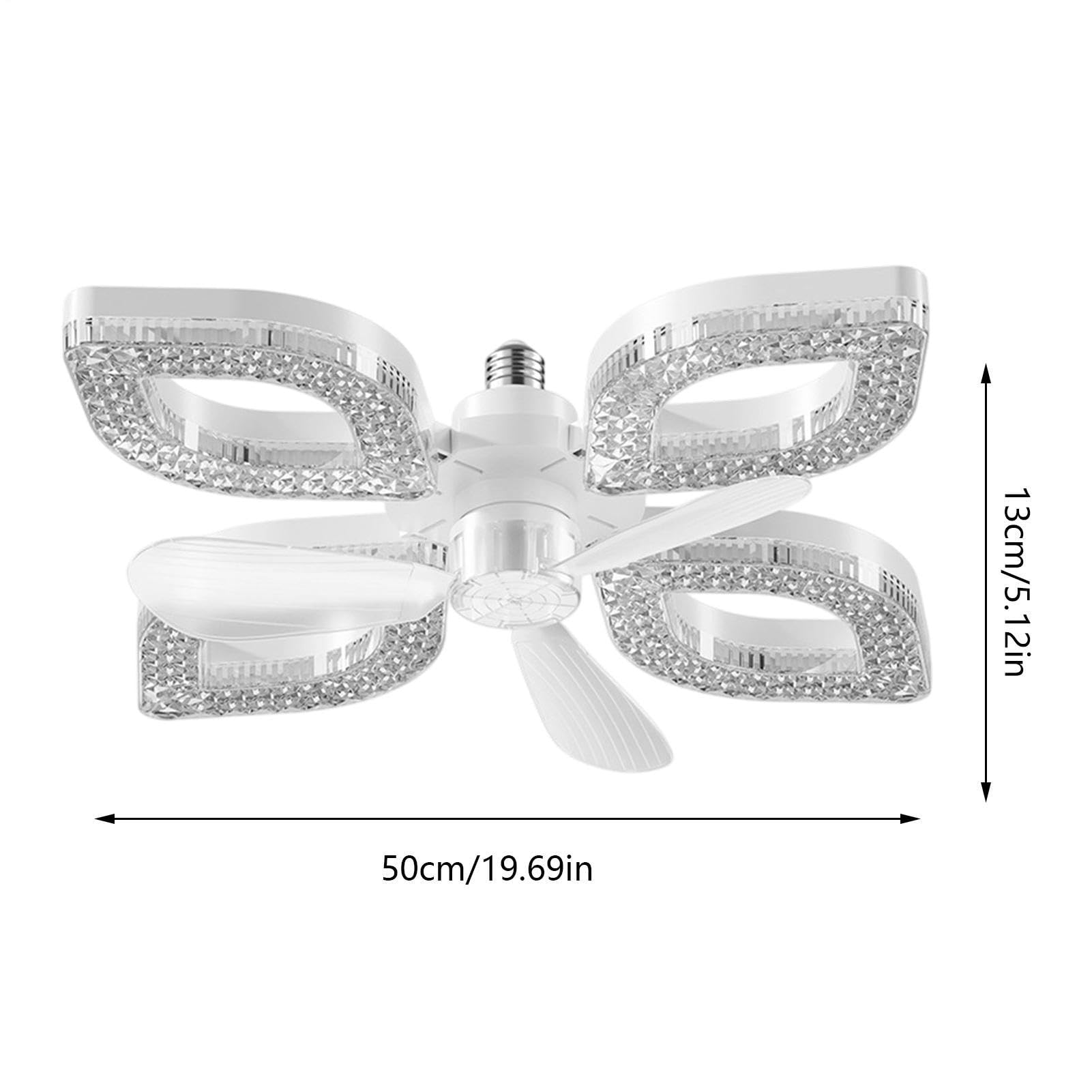 Ventilatori da Soffitto con 3 Velocità, Dimmerabile 3000K-6500K, Timer