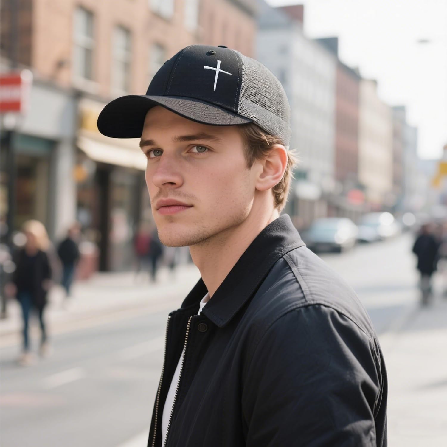 Christian Hats for Men Women, Jesus Cross Trucker Hat Christian Religious Gifts - Image 3