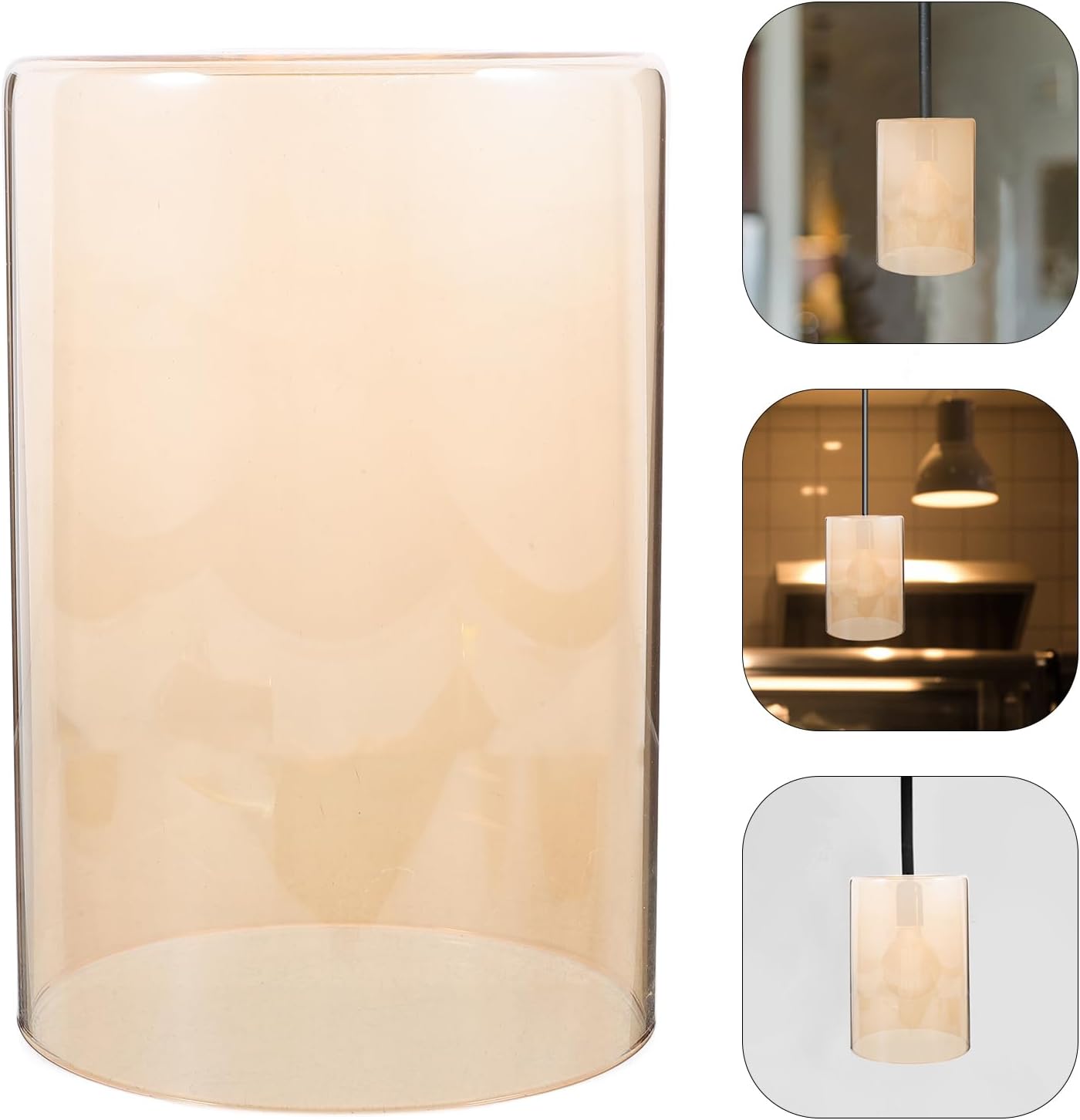 Gadpiparty 3pcs Glass Lamp Shades Replacement for Pendant Lights Elegant Cylinder Lampshade for Chandelier Versatile Light Fixture Accessories for Living Room Bedroom