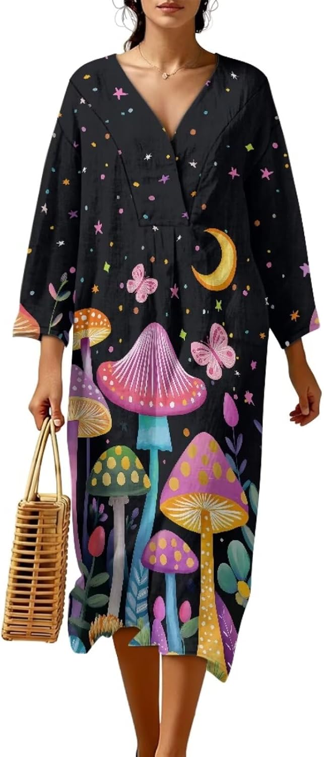 Gown Dresses for Women Long Sleeve Trendy Heavy Duty Sewing Shopping Dress