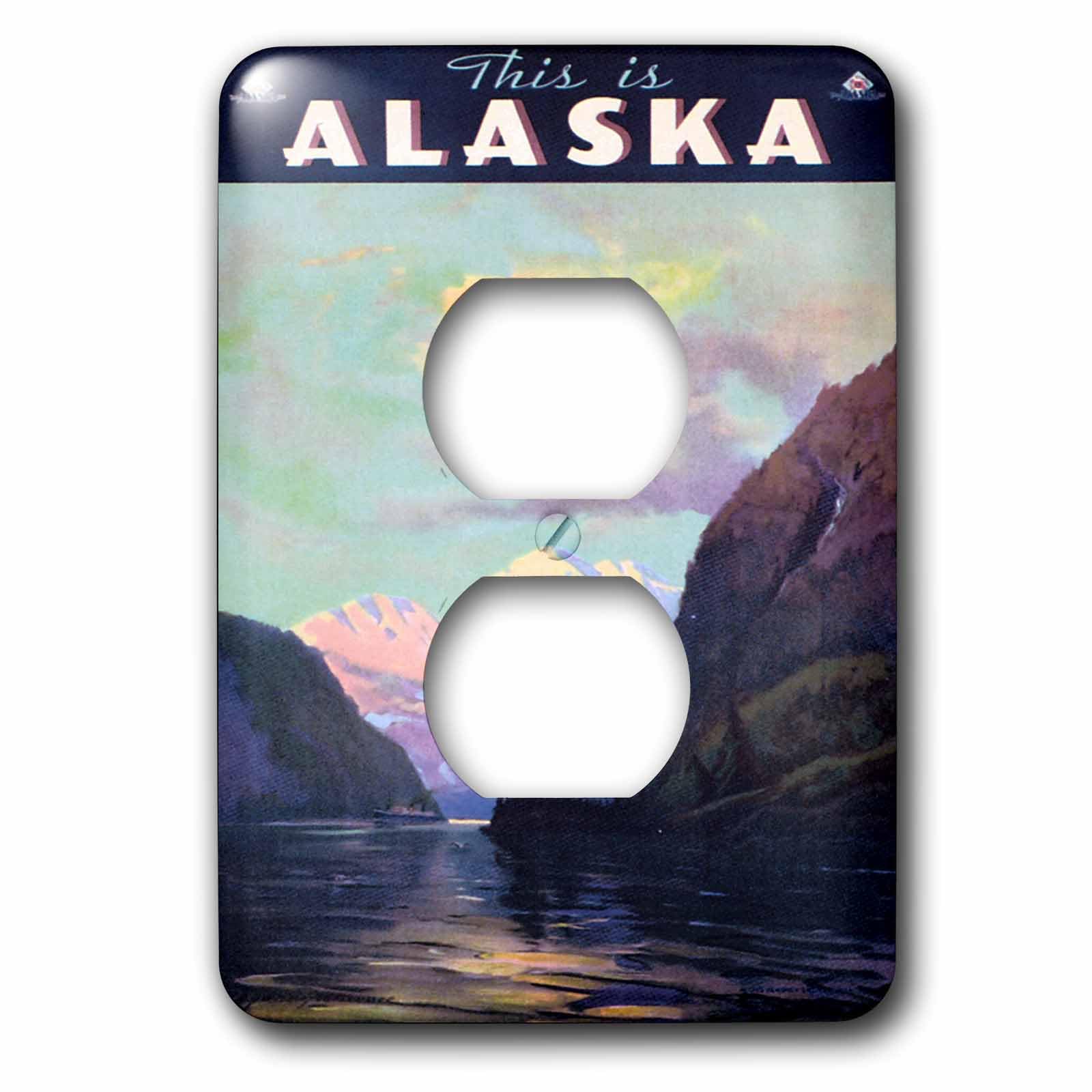 Affiche de voyage Alaska Scenic Mountain poster lac et montagne 3dRose lsp_172114_6