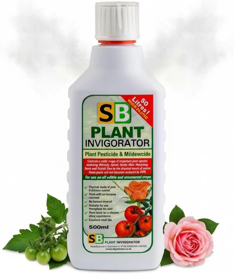 SB Plant Invigorator & Natural Pest Control for Plants | 3-in-1 Organic Solution: Pesticide, Fungicide & Leaf Nourisher | Safe for Edibles, Bees & Pets | Concentrate Makes 50L