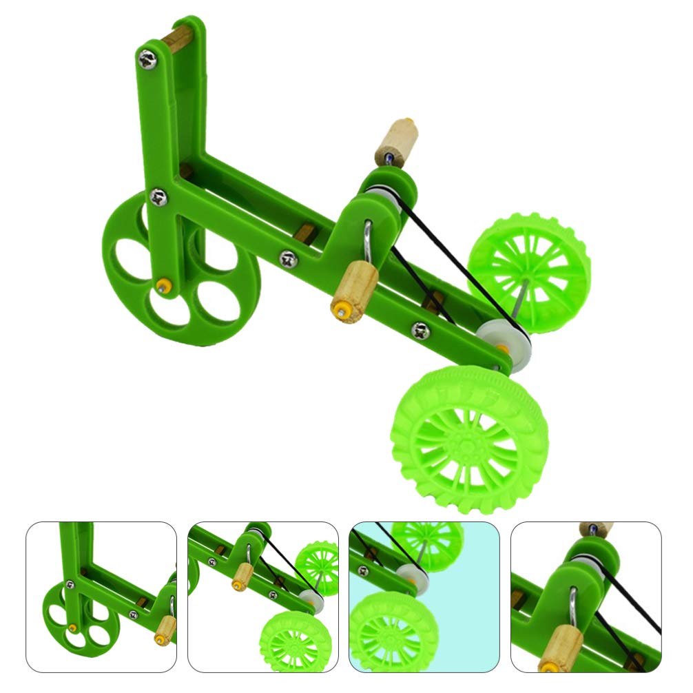 Balacoo Juguete en Color Verde Resistente y Creativo para Loro de Bicicleta Material Plástico y Metal, Adecuado para Entrenamiento y Juego de Periquitos