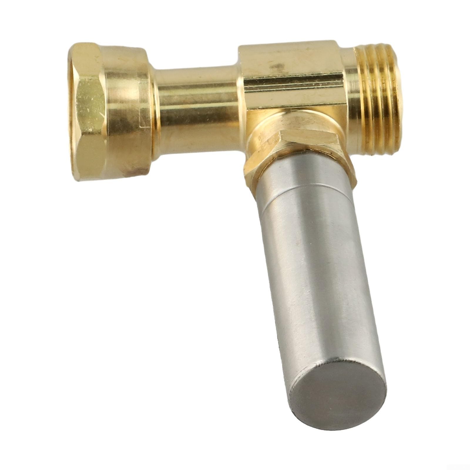 Butée de choc d'eau 3/4" en laiton pour machine à laver lave-vaisselle - Réducteur de bruit de tuyau - Réduction des chocs de pression - Compact vertical - Montage horizontal - Laiton sans plomb -