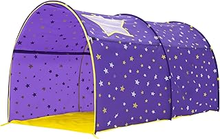Alvantor Starlight Bed Canopy - Dream Kids Play Tent Playhouse - Privacy Space for Twin Sleeping - Indoor Grow in The Dark Stars - Boys Girls Toddlers - Pop Up Portable