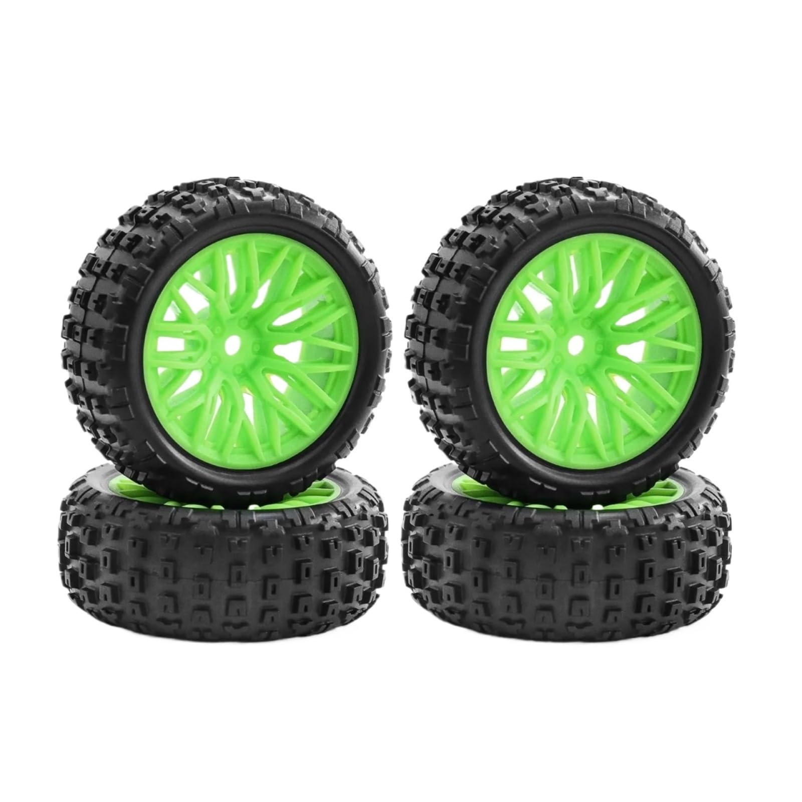 RC Pneumatici Ruote Per Typhon Per Grom Short Fai Te 4 Pezzi 1/18 Pneumatici Set - In Gomma RC Auto Camion Ricambi Accessori E Aggiornamenti Sostituzione Riparazione(Green)