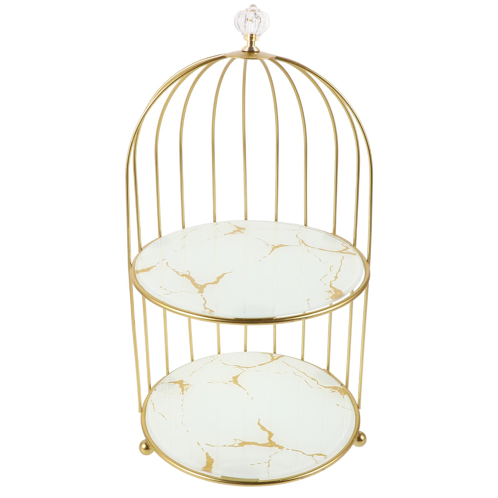 Présentoir à gâteaux en métal doré pour vos tables de mariage et buffets de fête