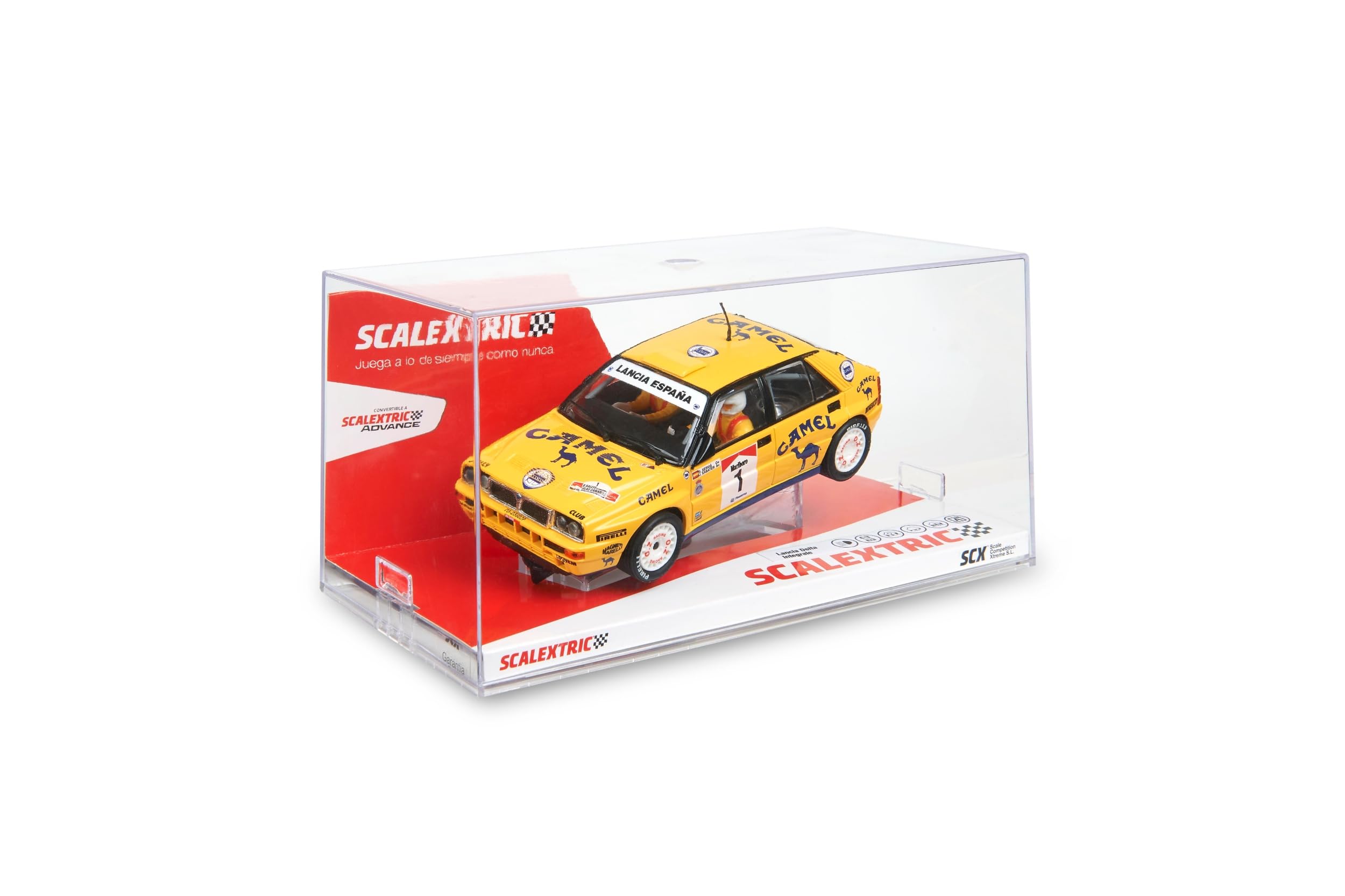 SCALEXTRIC - Coche de Carreras Original - Coche Slot Escala 1:32 (Lancia Delta Integrale - Servià'88)