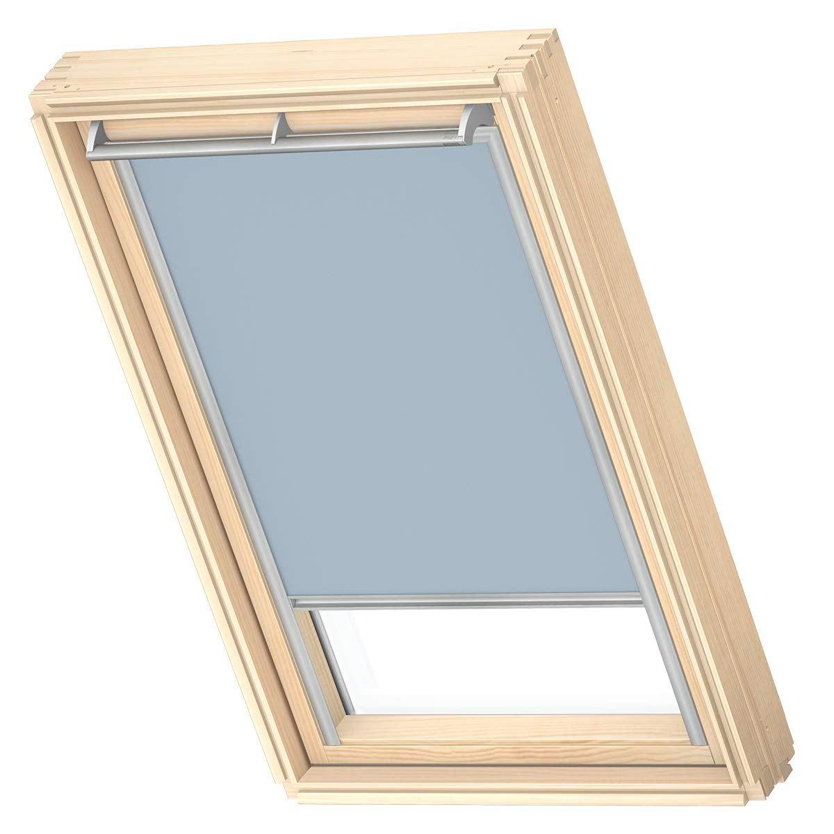 VELUX Original Roof Window Blackout Blind for MK04, Light Blue, with Grey Guide Rail — image 1