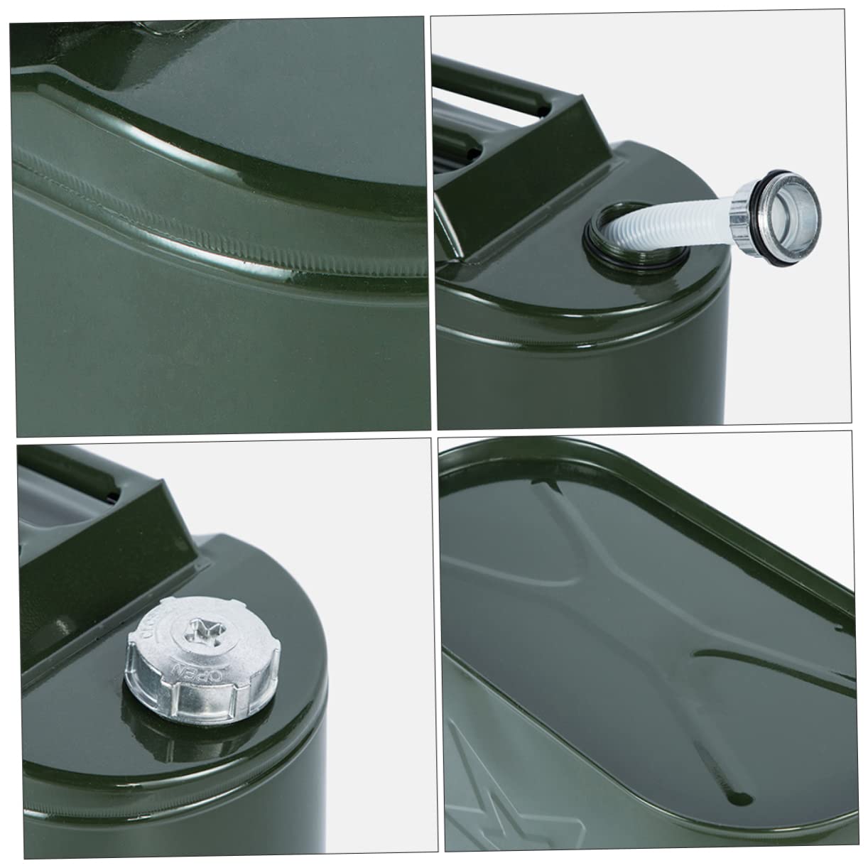 Tanque De Combustible Portátil Verde Para Uso Exterior Bidón De Gasolina De Repuesto Contenedor De Almacenamiento Para Aceite y Gasolina