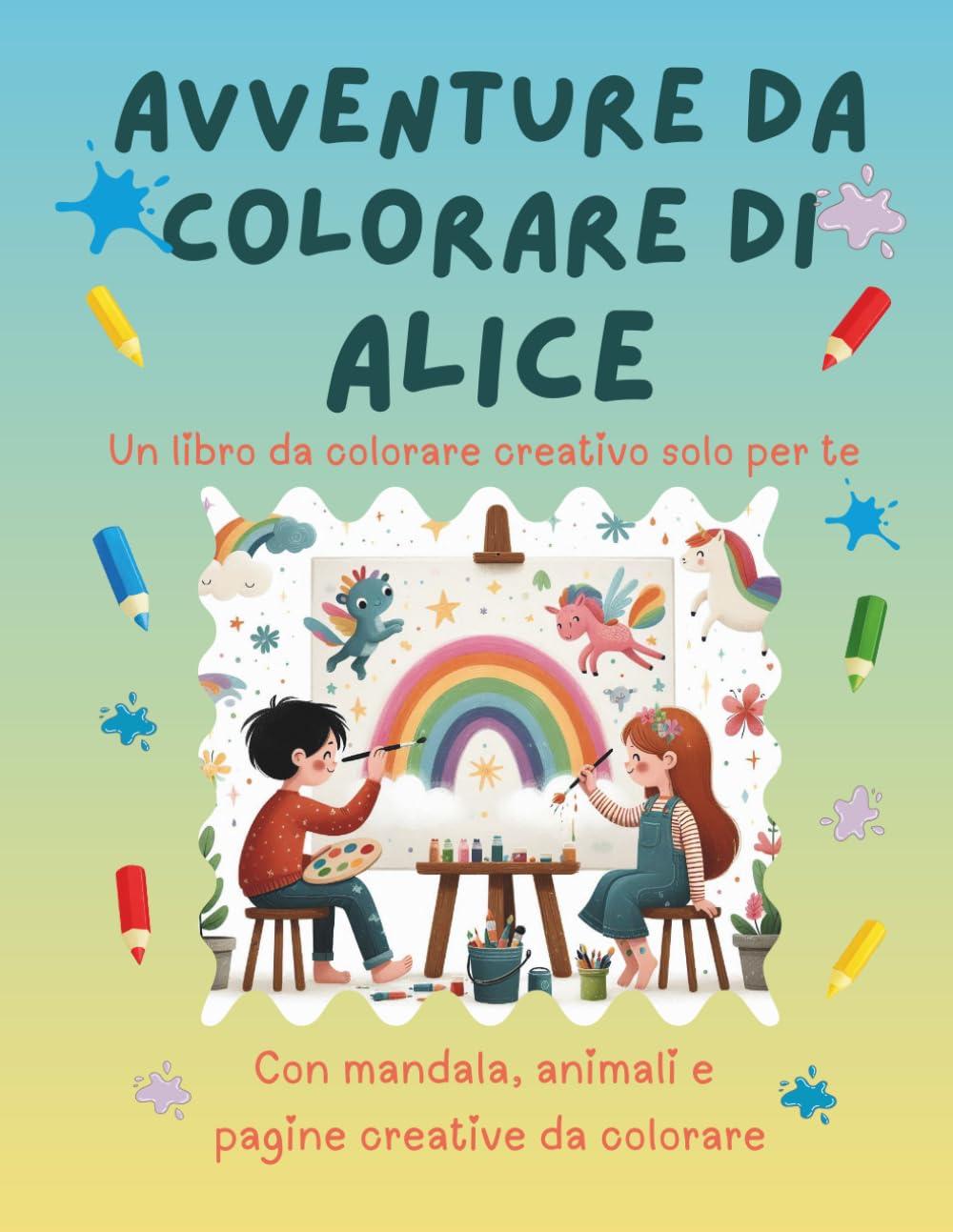 Avventure da colorare di Alice – libro da colorare personalizzato: Libro per bambini con animali, natura, mandala e pagine interattive | 32 pagine di ... Alice (Avventure da colorare personalizzate)