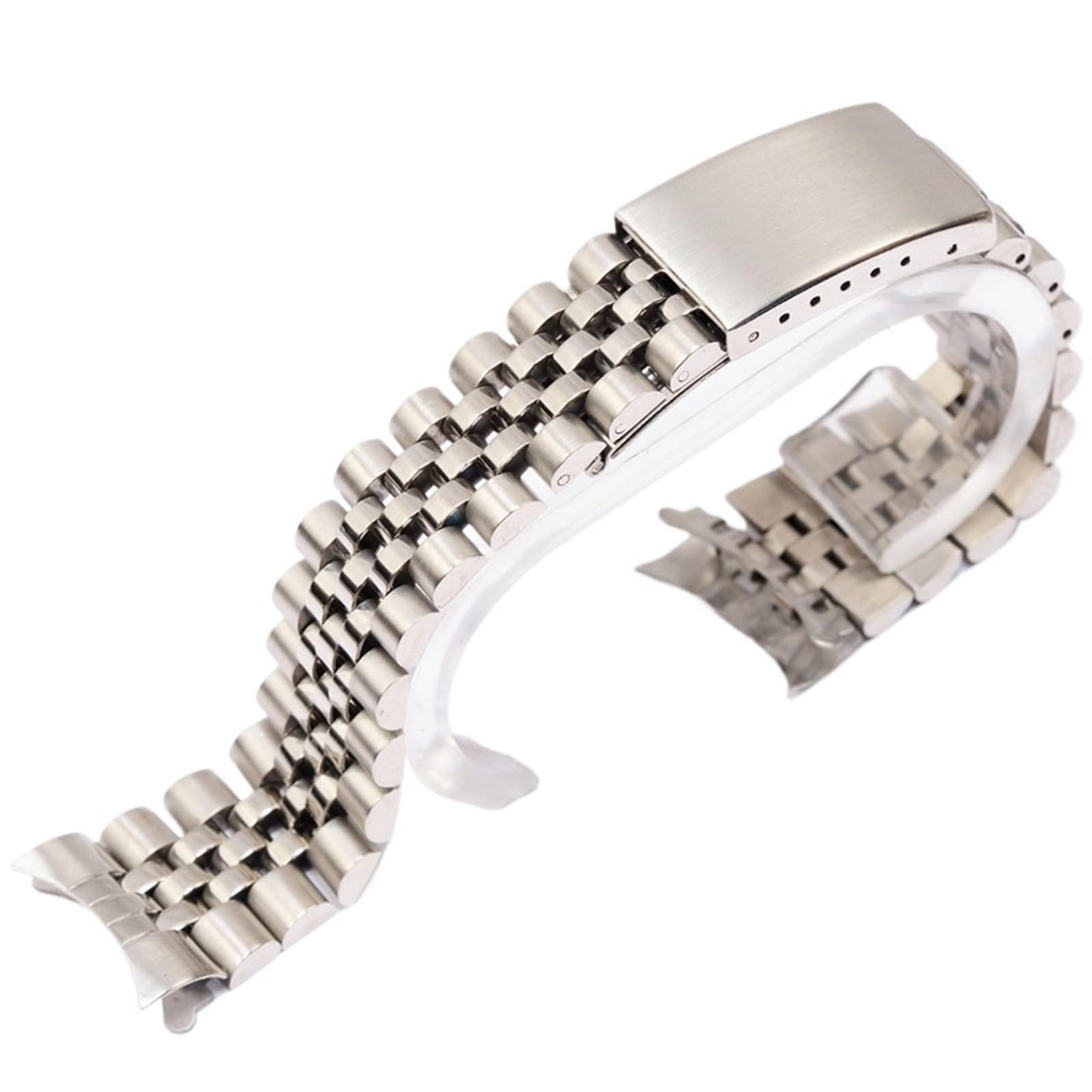 Cinturino Orologio Acciaio Inox Fibbia Pieghevole Larghezza Variabile
