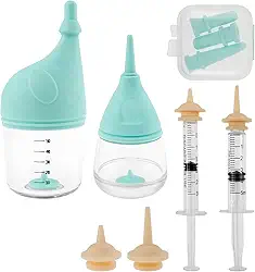 11 kit de alimentação de mamadeira para gatinhos e filhotes, bicos de gatinho para mamadeira, seringas de alimentação de gatinhos, mamadeira de 40 ml/50 ml, mamadeira reutilizável para amamentar