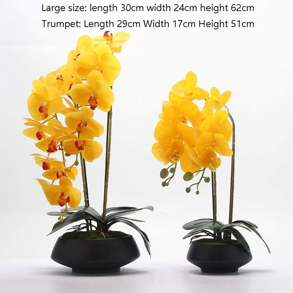 Element Wystroju Domu Sztuczny Kwiat Phalaenopsis Kryty Salon Doniczkowe Suszone Dekoracje Kwiatowe Ozdoby Salonu(30x20x62cm)
