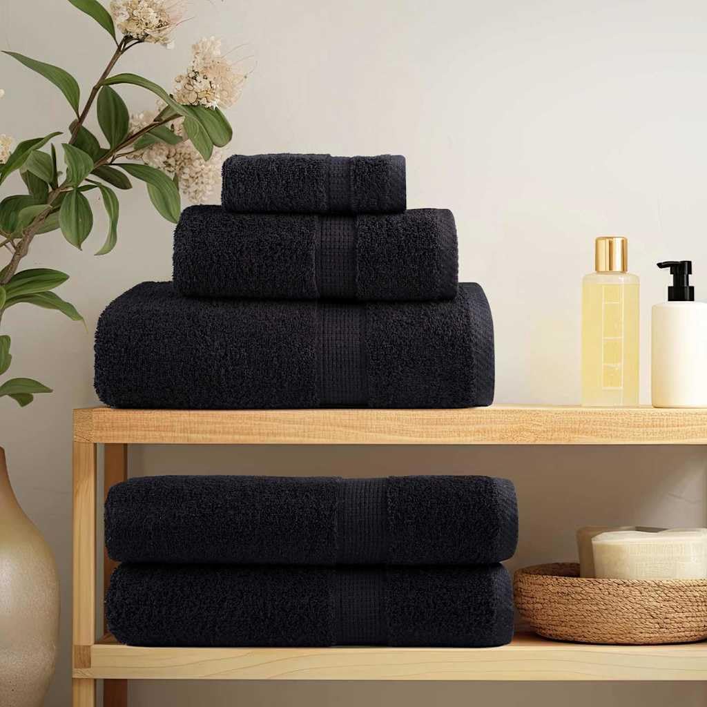 Genérico Toalla de Invitado SOLUND 25 pcs Negro 100 x 150 cm Algodón,Ropa de casa,Toallas-42007971