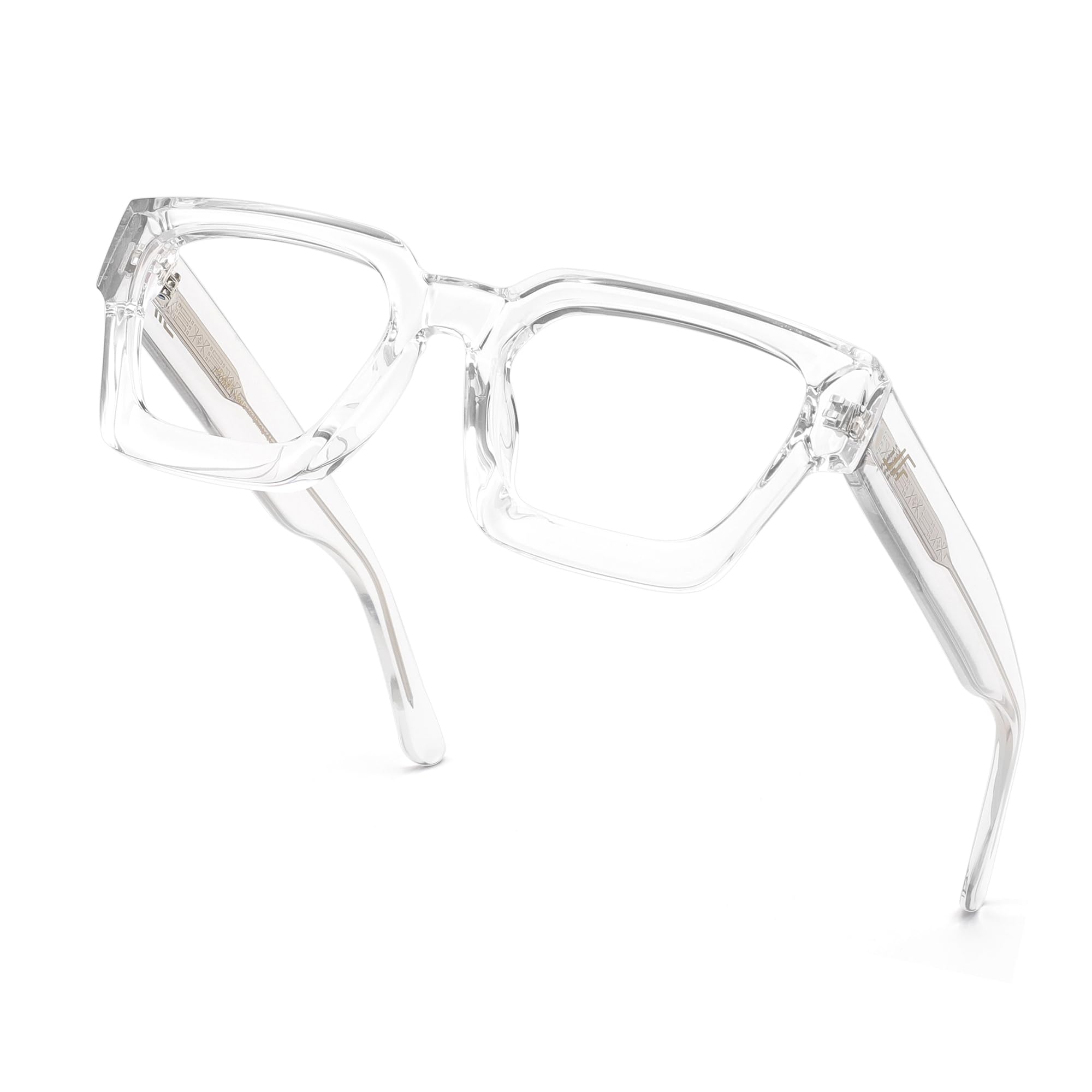 JFXQDR Blue Light Blocking Glasses for Women Men Trendy Thick Glasses Anti Eyestrain UV Glare RF6210