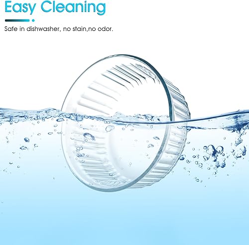 Miniatura 26 de NUTRIUPS Cacerola de vidrio ovalada de 1.9 cuartos con tapa de vidrio, vidrio de borosilicato, cacerola ovalada para horno, plato para hornear