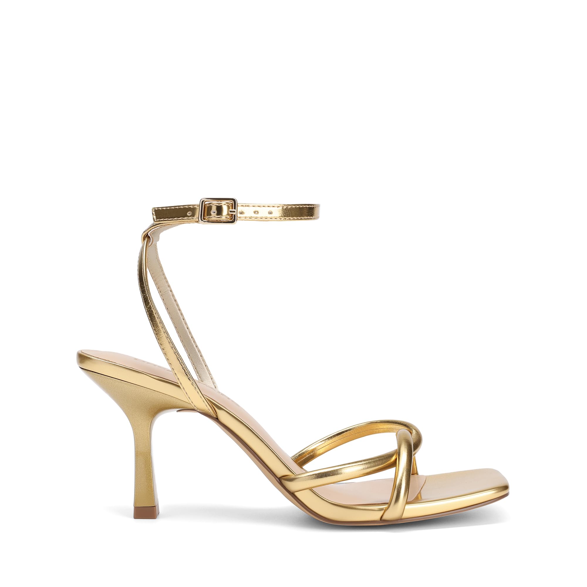 DREAM PAIRS Sandali da donna con tacco basso con punta aperta quadrata, comode scarpe alla caviglia con cinturino per le donne 2026 moda abito da festa Sheos