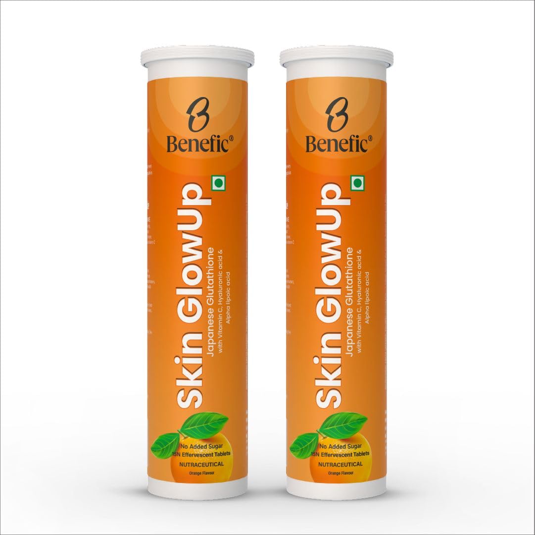 Skin GlowUp Japanese Glutathione Tablets Pack of 15 Tablets| 500mg Glutathione + Vitamin C + Hyaluronic Acid | Skin Brightening & Anti-Ageing Supplement | No Added Sugar, Vegan, Gluten Free | Orange Flavor — Amazon image 8