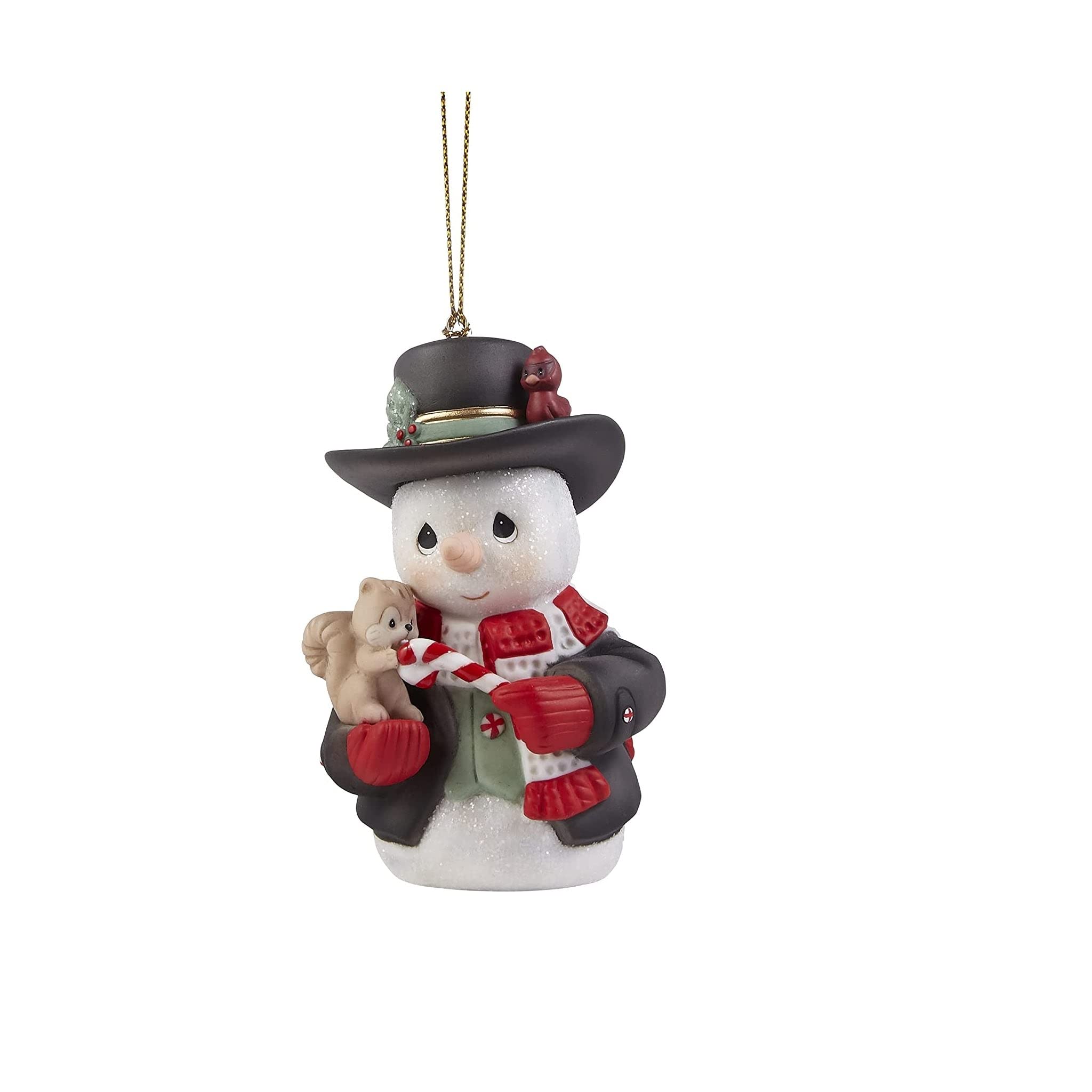 Precious Moments Multi Color 221016 Wishing You A Sweet Season Annual Snowman Bisque Porcelain Ornament